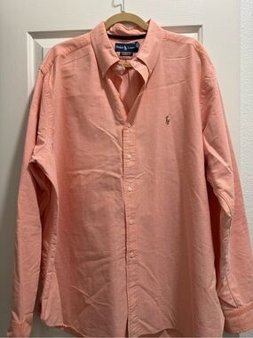 Ralph Lauren Men’s Button-Down Oxford Shirt - Coral Pink